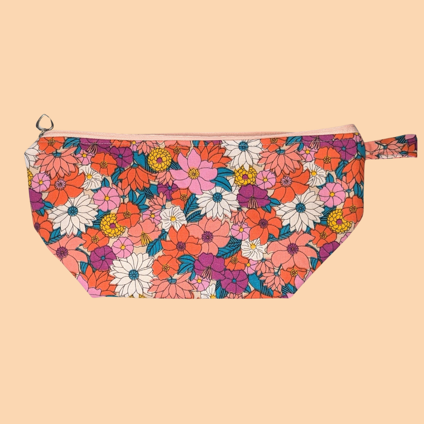 Trousse Triangle Fleur Orange