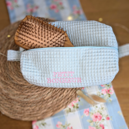 Trousse nid d'abeille Vert d'eau