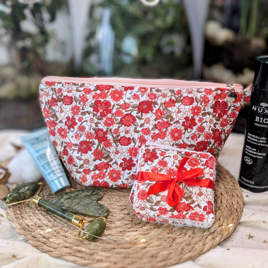 Trousse Triangle Fleur Rouge