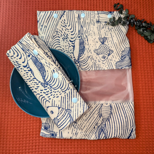 Sac Congélation Poisson Bleu